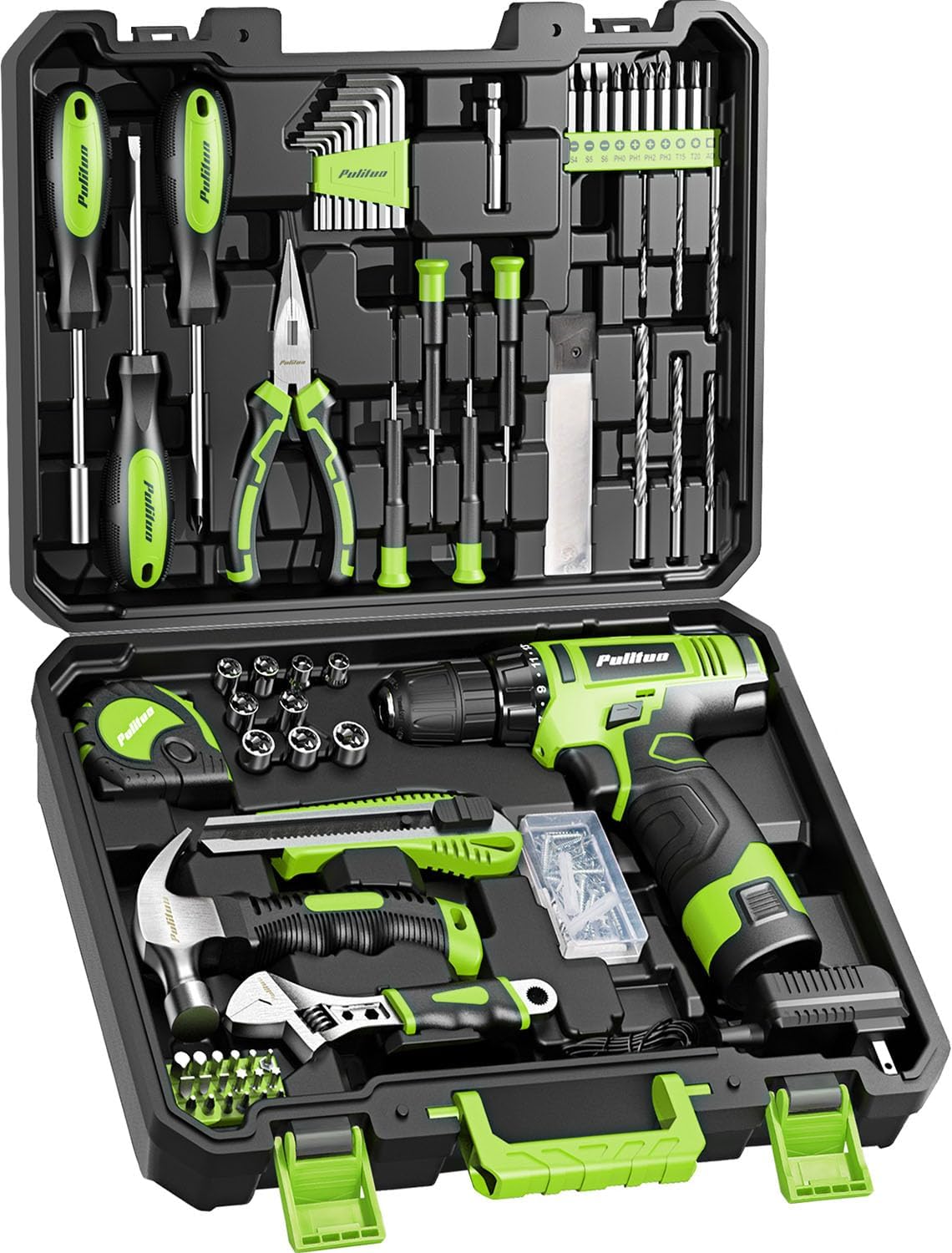 149-Piece Home Tool Set with 12V Cordless Drill and Case