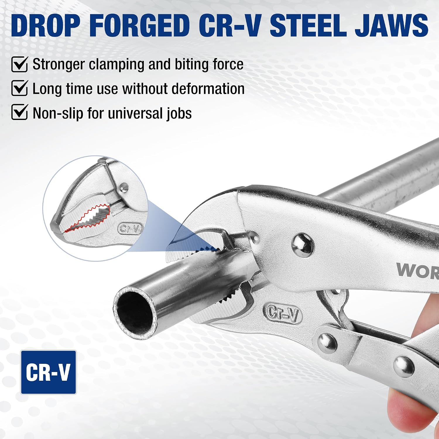 5-Piece Locking Pliers Set — Chrome Vanadium Vice Grips