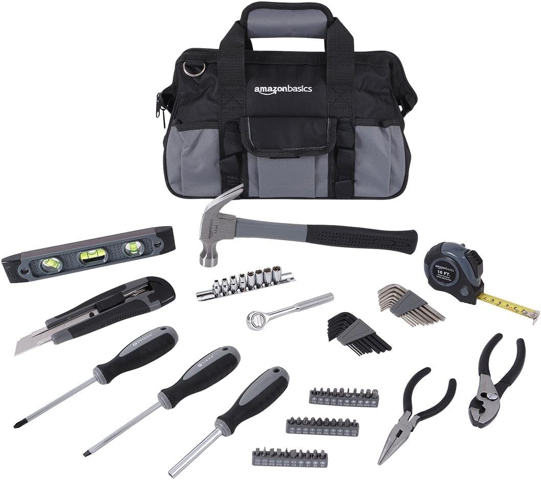 65-Piece Home Repair Tool Kit with Carry Bag