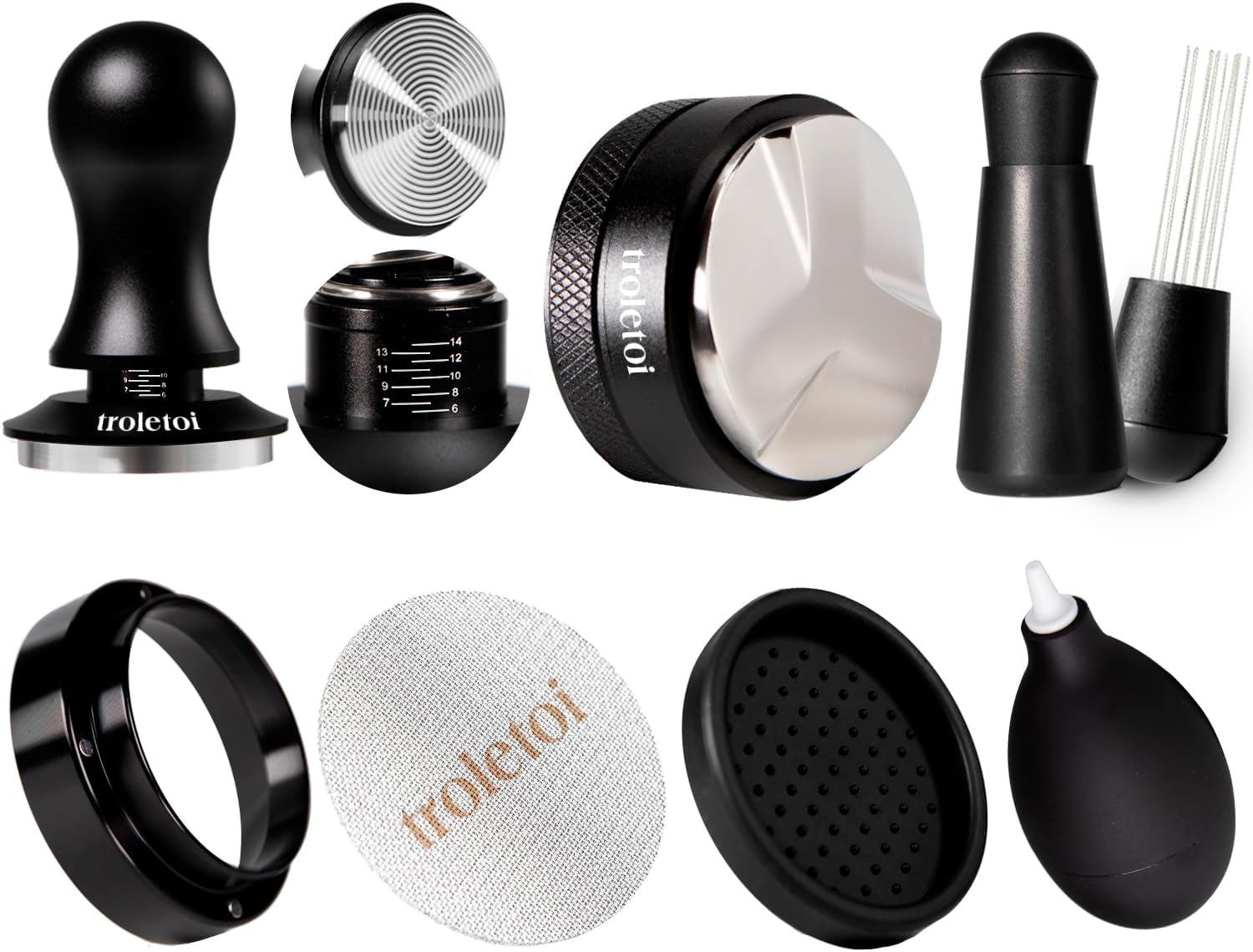 7-Piece Espresso Accessories Kit — Tamper and Distributor