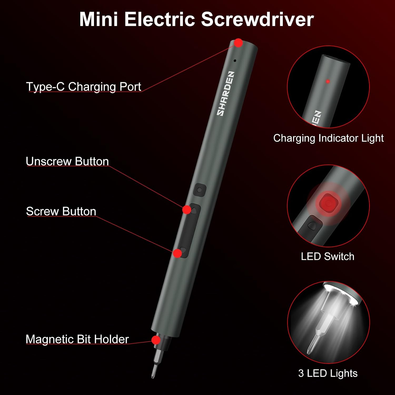 75-in-1 Mini Electric Screwdriver Set — 71 Precision Bits, USB-C