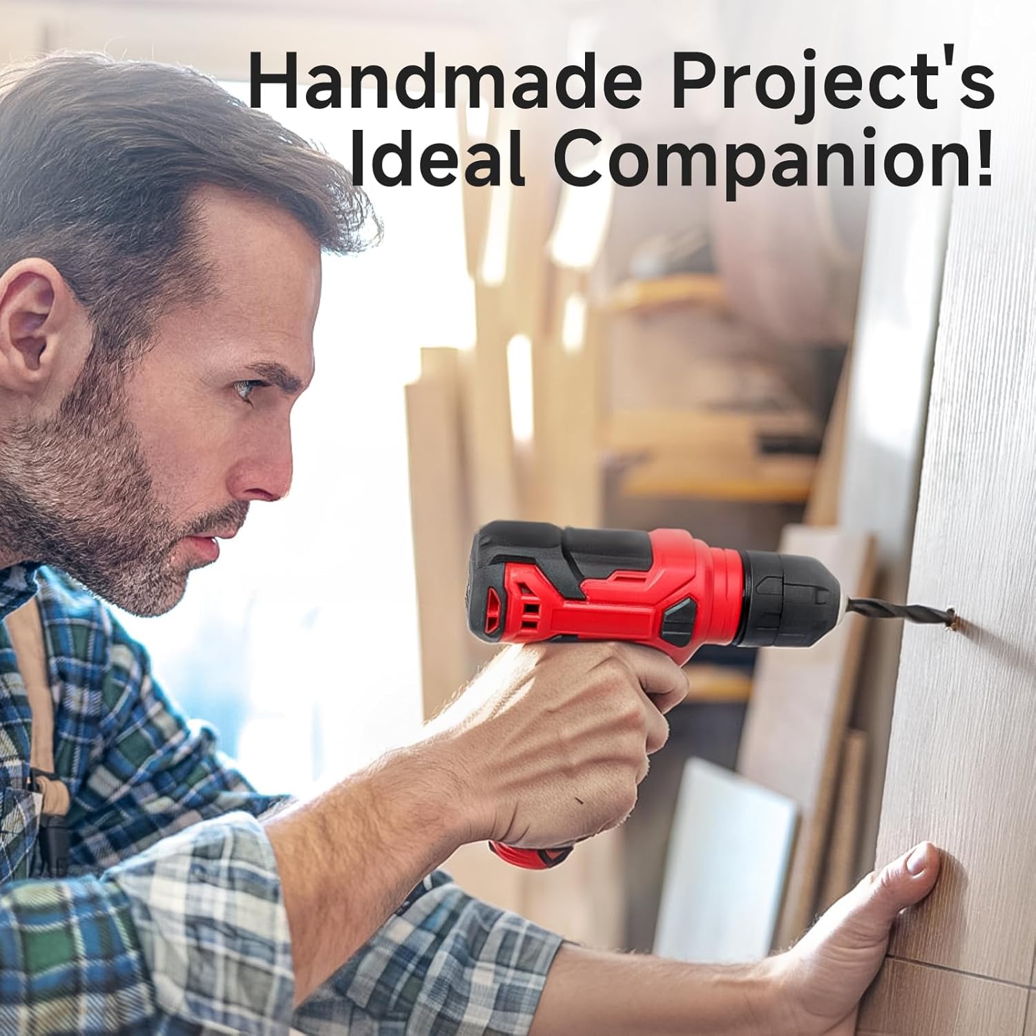 8V Cordless Drill with 132-Piece Home Tool Set
